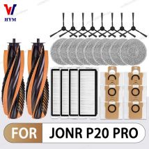 Per JONR P20 PRO / T5 Pro Robot Aspirapolvere Accessori Spazzola Laterale Principale Filtro Hepa Mop Panno Sacchetto per la Polvere di Ricambio Pezzo di Ricambio