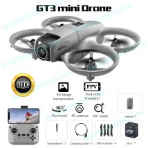 GT3 FPV Drone Dual HD Camera 2.4G RC Quadcopter Obstacle Avoidance Running Flying Machine Toy Remote Control Mini Drones Toys