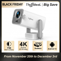 Projektor ThundeaL Full HD TD80 Pro 1080P 2K 4K TD80Pro TD80W Ulepszony WIFI Android Mini Projektor Laserowy 3D LED Kino Domowe