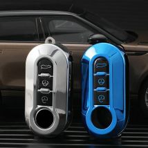 Custodia per chiave flip per auto in TPU a 3 pulsanti per Fiat Ducato 500 500L Panda Grande Punto Lancia Musa Auto Shell Fob Accessori