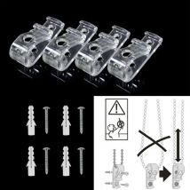 4PCS Child Safety Blind Clip/Device/Hook For Curtain Vertical Roman Roller Blinds Chain/Cord Clip Holder Thickened Plastic