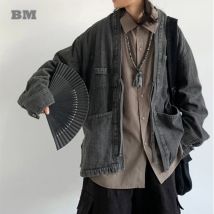 Hochwertige chinesische Art Vintage Strickjacke Tai Chi Kung Fu Jeans hemd Männer Frauen Kleidung japanische Harajuku Freizeit mantel männlich