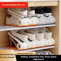 Verstellbare Schuhfächer, Organizer, moderne Doppelregal-Aufbewahrung, platzsparend, für Schuhe, Schuhe, Aufbewahrung, Ständer für Schuhe