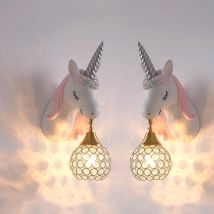 Nordic Moderne Einhorn Wand Lampen Einfache Individuelle Schöne Kinderzimmer Wand Lichter