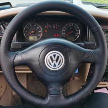 DIY Künstliche Leder Schwarz Auto Lenkrad Abdeckung Für Volkswagen VW Golf 4 Passat B5 1996-2003 Seat Leon 1999-2004 Polo