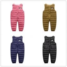 Baby verdickte Hose Jungen warme Rucksack hose Mädchen kalt Skifahren Jogging hose Winter neue Overall Hose Kinder lässig Stram pler