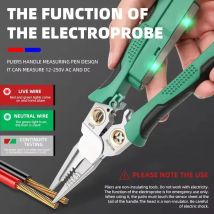 8-in-1 Abisolierzange für Elektriker, Kabelabisolierzange, Schneiden, Spalten, Reparatur, Handwerkzeuge, Zange
