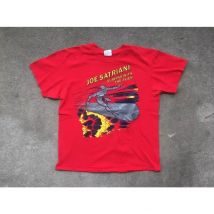 JOE SATRIANI Vintage 1980s Surfing With The Alien 1988 Red Concert Tour T-SHIRT Size Metal Hard Rock Band Cotton Graphic Tshirt