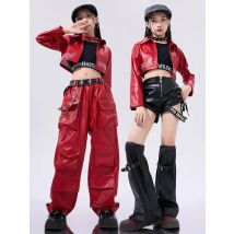 Mode Gruppe Jazz Dance Kostüm Kinder Coole Hip Hop Kleidung Straße Tragen Kinder Kind Ballroom Dance Kpop Outfits