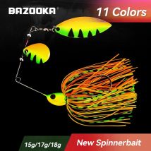 Bazooka 15g 18g Spinnerbait Angelköder Drahtköder Metall Spinner Buzzbait Swimbait Haken Peche JIG Kit Rock für Bass Pike Winter