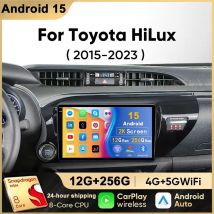 Para Toyota HILUX REVO VIGO IMV 2016 2017 2018 2019 2020 Radio de coche Android 15 Auto Carplay reproductor Multimedia GPS estéreo sin DVD