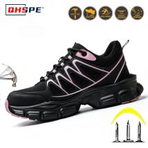Modische Sicherheits-Arbeitssneaker für Damen, Stahlkappe, langlebig, pneumatisch, strukturiert, schützende Arbeitsstiefel für den professionellen Einsatz