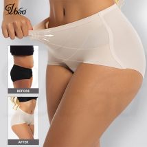 Ubau Frauen Cross Mid Waist Bauchkontrolle Kurze Höschen Gürtel Hüften Lift Unterwäsche No Show Shapewear Bottom