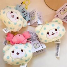 Echte Sanrio Marumofubiyori Bär Cinnamoroll Plüsch Spielzeug Schlüsselbund Kawaii Kleine Anhänger Schlüsselring Kinder Stofftiere Geburtstag Geschenke
