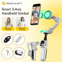 AOCHUAN Smart P2 3 Axis Magnetic Handheld Gimbal Stabilizer With AI Tracking And Extension Rod For iphoen Smartphone Gimbal