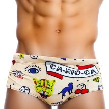 UXH Marke Herren Bademode Mit Push-Up Skink Badehose Boxer Hi-Q Sexy Männer Atmungsaktive Badeanzug Geschwindigkeit Passenden Strand Shorts sunga