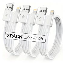 Cavo caricabatterie certificato MFI adatto per iPhone Cavo dati USB a Lightning da 10 piedi adatto per iPhone 14 13 12 11 XS XR X 7 6