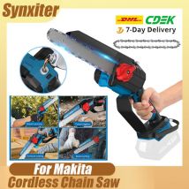 Motosega a batteria da 8 pollici per Makita 18V Batteria Motosega elettrica portatile da giardino Taglio del legno Motosega per legname Utensile elettrico