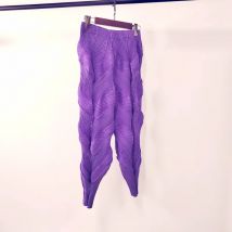 GGHK Miyake Pleated Original Design Stretch Pants 2025 New Autumn Versatile Casual Pencil Pants Solid Color Ladies Fashion Pants