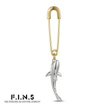 F.I.N.S 1 PC Koreanische 925 Sterling Silber Ohrring Ein Stück Einzigen Shark Sicher Pin Ohrringe Persönlichkeit Pendientes Plata 925