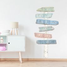 Cartoon Meer Strand Nautische Leuchtfeuer Wandaufkleber Abnehmbar für Schlafzimmer Wohnzimmer Kinderzimmer Dekoration Wandtattoos