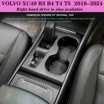 Uitable para Pegatinas interiores B3 B4 T4 T5, película modificada de fibra de carbono para cambio de marchas de Control Central para VOLVO XC40 2018-2024