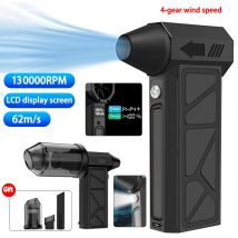 Ventilatore turbo elettrico con motore brushless, aspirapolvere portatile Ventilatore violento turbo ad alta velocità Ricaricabile tramite USB Potente soffiaggio di polvere