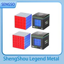 Shengshou Legend Metal 4x4 5x5 Magnetischer Magic Speed Cube Fidget Toys Sengso Galvanisieren Sie Cubo Magico Puzzle
