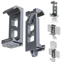 Multifunktionaler Handyhalter aus Metall, Stativhalterung mit Arca Swiss+ColdShoe+Gopro-Halterung, Handyklemme für iPhone 16/15/14/13/12/Samsung