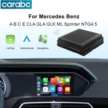 CARABC Wireless Carplay Suitable For Mercedes Benz A B C E CLA GLA GLK ML Sprinter NTG4.5 Becker Module Android Auto Navigation