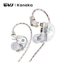 CVJ Konoka Auricolare in-ear con triplo ibrido Hifi 3D (1DD + 1BA + 1 driver di vibrazione) Monitor DJ cablati Cuffie con interruttore di sintonizzazione