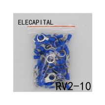 RV2-10 Blue Ring insulated terminal Cable Wire Connector suit 1.5-2.5mm cable Crimp Terminal 100PCS/Pack RV2.5-10 RV