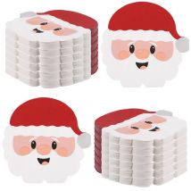 24/48 szt. Świąteczne jednorazowe serwetki papierowe z motywem kreskówkowym Świętego Mikołaja, chusteczki 2025, dekoracje stołu na Boże Narodzenie, artykuły na przyjęcie noworoczne