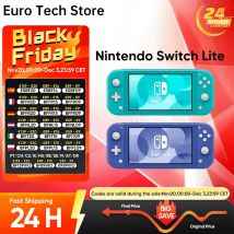 Nowa konsola przenośna Nintendo Switch Lite, lekka i przenośna, z wbudowanymi kontrolerami Joy-Con, dostępna w wielu kolorach.
