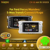 Hizpo Car Android CarPlay Radio Multimedia Player For Ford Focus S-Max Mondeo 9 Galaxy C-Max GPS Navigation Video NO DVD 2din 7"