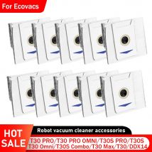 Dust Bags Part for ECOVACS T30S/T30 Omni/T30 PRO/T30 PRO OMNI/T30S PRO/T30S Combo/T30 Max/T30/DDX14/ YEEDI M12 Pro+ Robot Vacuum