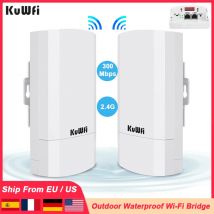 KuWfi 300Mbps Ponte CPE esterno Router WiFi wireless 2.4Ghz Ripetitore AP Bridge Extender segnale Wi-Fi PTP Fino a 1KM con 24V POE