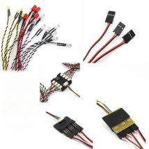 16-LED-Lichtsystem vorne und hinten, Lampengruppe, Blinker für RC Crawler Car Trxs TRX4 Axial SCX10 WPL D12 MN99S MN86S