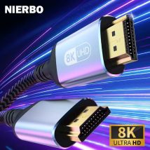 Nierbo hdmi 2,1 kabel hdmi kabel 8k 60hz 4k 120hz 48gbps earc arc hdcp ultra hoch geschwindigkeit hdr für hd tv laptop projektor ps4 ps5