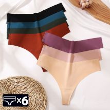 WarmSteps 6 Teile/satz Nahtlose frauen Höschen Tangas Weiche Eis Seide Weibliche Dessous Sexy Intime T-zurück Unterwäsche Slips für Frau