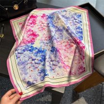 Luxury 100% Silk 53*53cm Horse Print Square Scarf Women Soft Satin Hairband Neckerchief Office Hijab Headband Foulard Gift