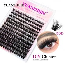 YUANZHIJIE 144 sztuk/sprawa 100% Handmade DIY przedłużanie rzęs 8-16mm Mix długość rzęs segmentowane