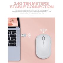 Q18 Wireless Mouse Ergonomic Pink Roller Laser for Computer Office Gaming  Mouse 2.4G with USB Transceiver Laptop Accessories