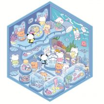 Card Lover 3 Pcs [Happy Aquarium Series]3D Cute Journal Stickers Waterproof Sticker Paper Scrapbooking Material Scrapbook Kit