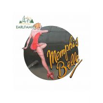 EARLFAMILY 13cm x 12.7cm Funny Car Stickers for Pin Up Memphis Belle Vinyl Car Wrap Decal Personality Windows Occlusion Scratch