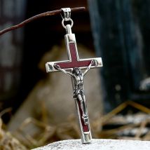 Beier 2022 Neue Mode 316L Edelstahl Jesus kreuz Anhänger Halskette Christian Hip Hop Rock Schmuck Großhandel
