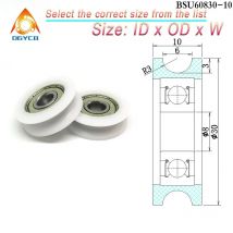 2 Stück 8 x 30 x 10 mm POM-Riemenscheibe U-Nut-Schienenrolle BSU60830-10 Kunststoff-Führungsrad 8 x 30 x 10 Polyformaldehyd-beschichtete Riemenscheibe