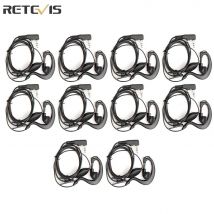 10pcs 2Pin PTT Earpiece Walkie Talkie Headset For KENWOOD BAOFENG UV-5R BF-888S RETEVIS H777 RT7 For QUANSHENG for PUXING TYT