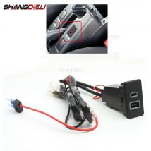 Auto USB Ladegerät PD Schnelle Telefon Lade QC 3,0 Dual Port Interface Buchse Adapter für Nissan Paladin Patrol Y60 Y61 Zubehör
