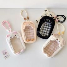 Staubdichte Tragetasche aus Plüschfigur mit Schlüsselring, inklusive Mini-Mystery-Box für 15 cm große Puppen